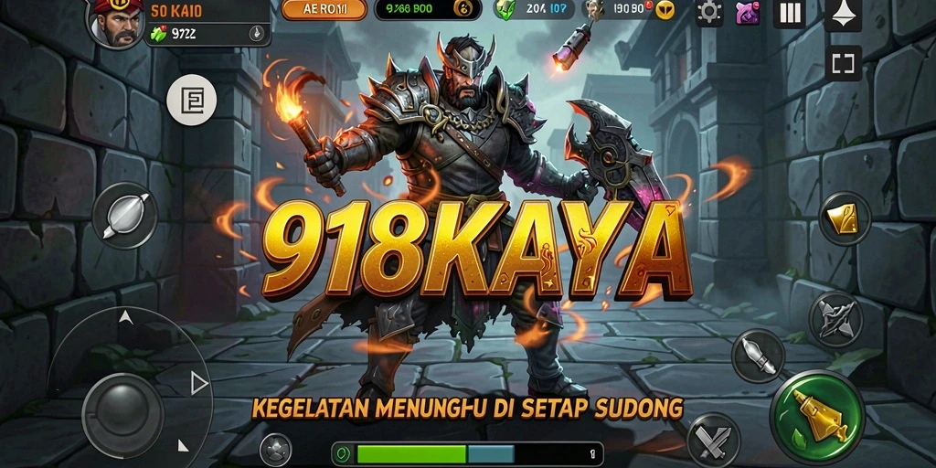 Screenshot gameplay menegangkan dari 918KAYA dengan atmosfer Horror yang kuat.