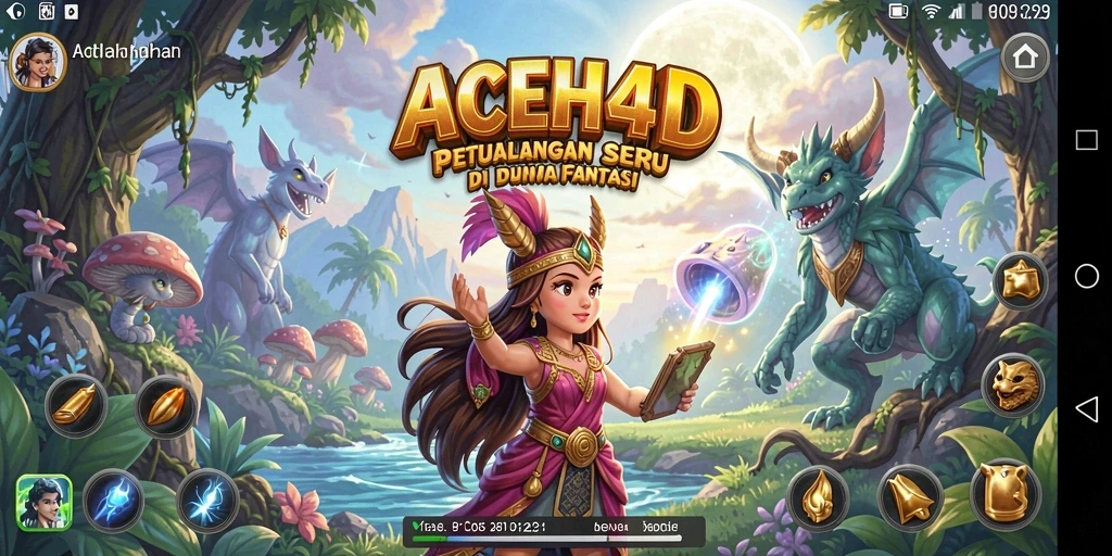 Tangkapan layar gameplay ACEH4D yang menunjukkan eksplorasi dunia petualangan.