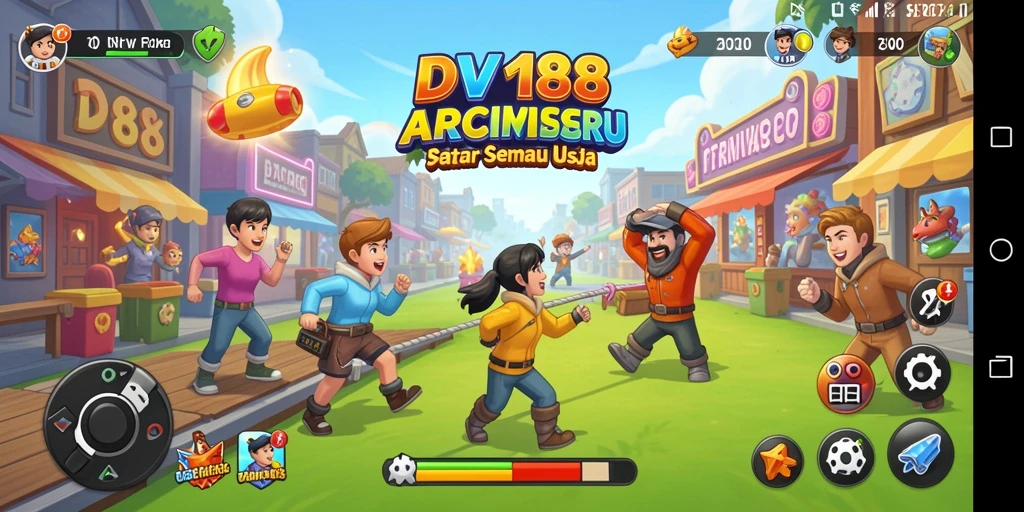 Tampilan gameplay seru dan adiktif dari DV188.