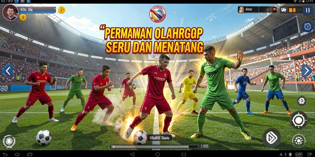 Screenshot utama EE789 menampilkan aksi mendebarkan dalam permainan olahraga.