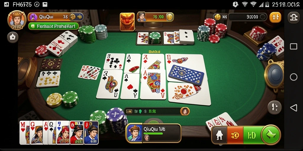 Tampilan gameplay QiuQiu yang seru dan interaktif di FH6767.
