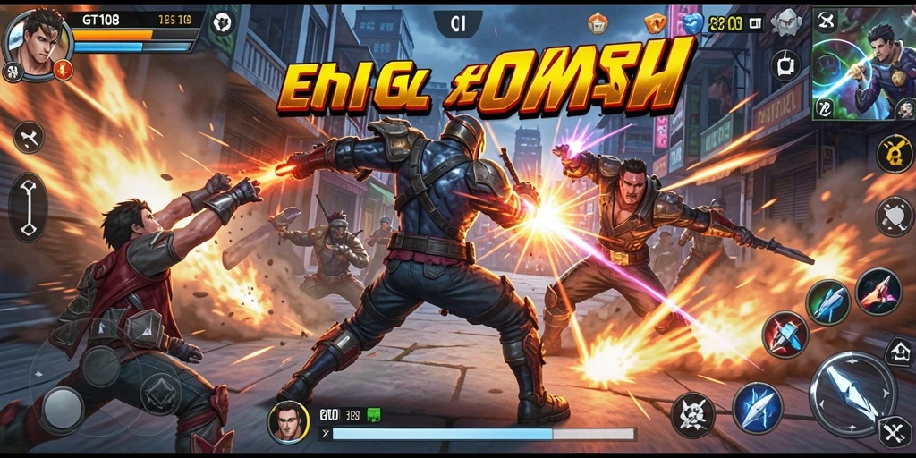 Gameplay GT108 yang mendebarkan dengan aksi pertarungan yang intens.