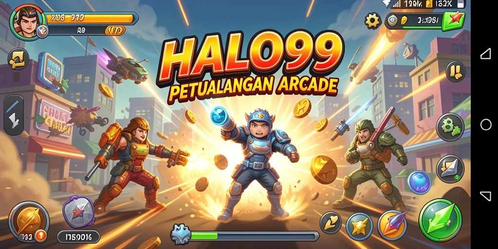 Tampilan gameplay HALO99 yang dinamis dan menarik.