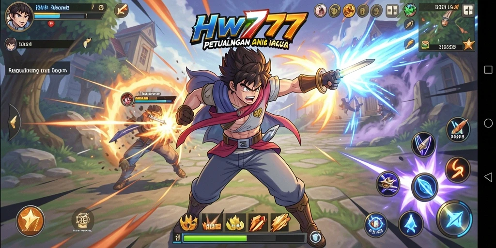 Tampilan gameplay HW777 yang menegangkan dan penuh warna.