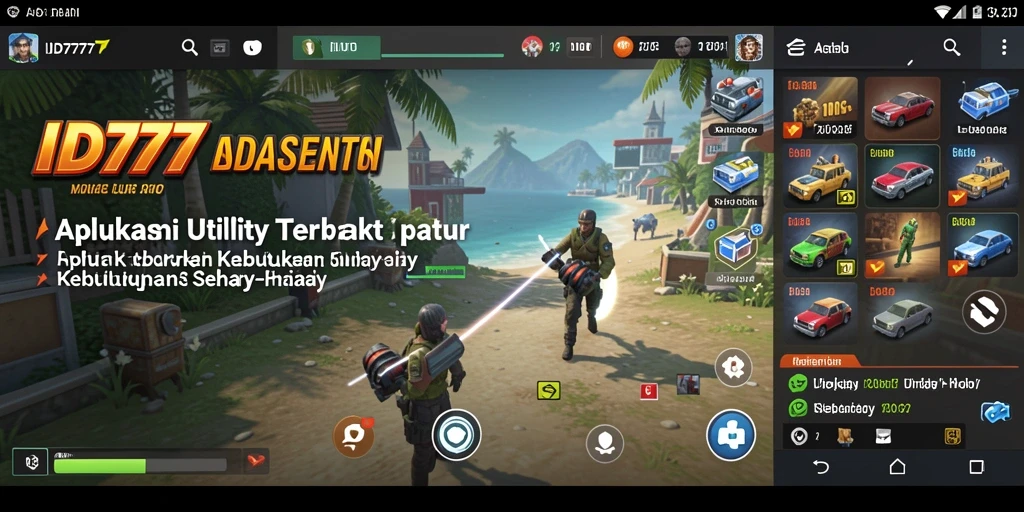 Tampilan antarmuka aplikasi ID777 yang modern dan intuitif.