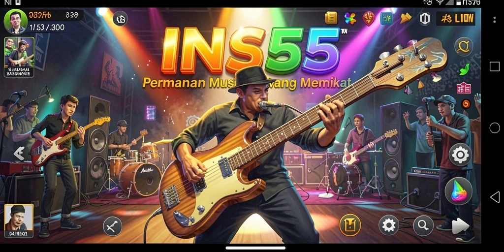 Tampilan screenshot INS55 menampilkan gameplay musik yang seru dan interaktif.