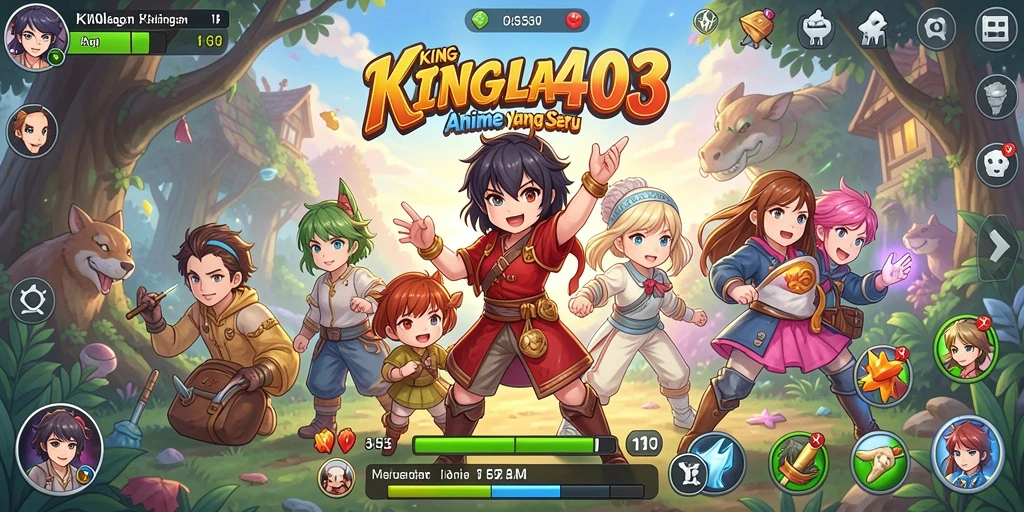 Tampilan gameplay seru penuh aksi dan karakter anime berwarna-warni.