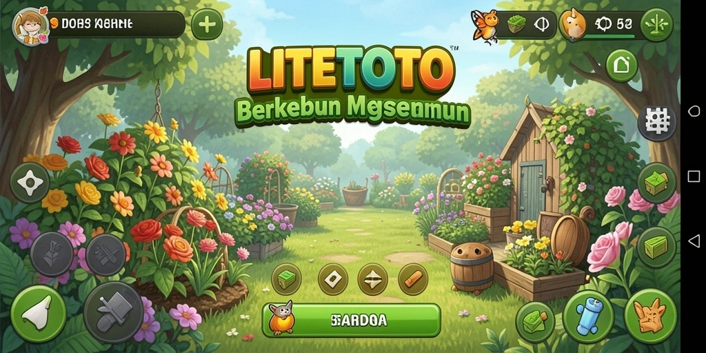 Gambaran gameplay seru LITETOTO dengan berbagai aktivitas berkebun.
