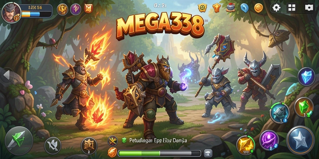Tampilan gameplay RPG yang mendebarkan dan penuh aksi.