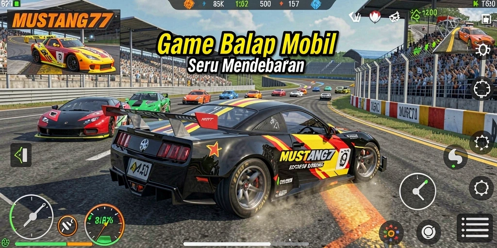 Gameplay balap intens di MUSTANG77 dengan grafis memukau.