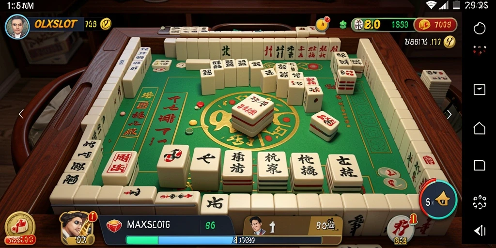 Tangkapan layar OLXSLOT menampilkan gameplay Mahjong yang menarik.