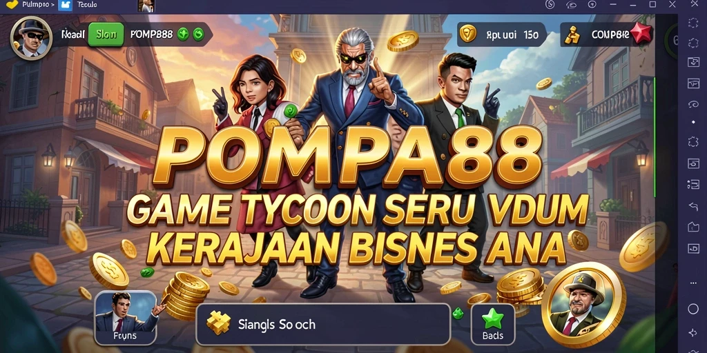 Screenshot gameplay POMPA88 menampilkan keseruan dunia Tycoon.