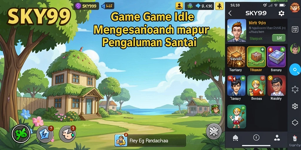 Tampilan menarik dari gameplay Idle SKY99 yang seru.