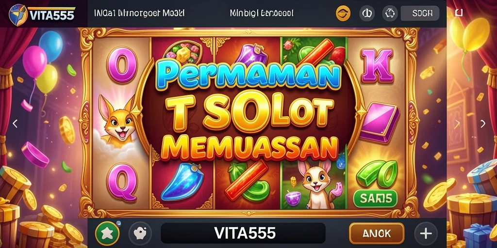 Tangkapan layar gameplay VITA555 dengan grafik slot yang menarik.