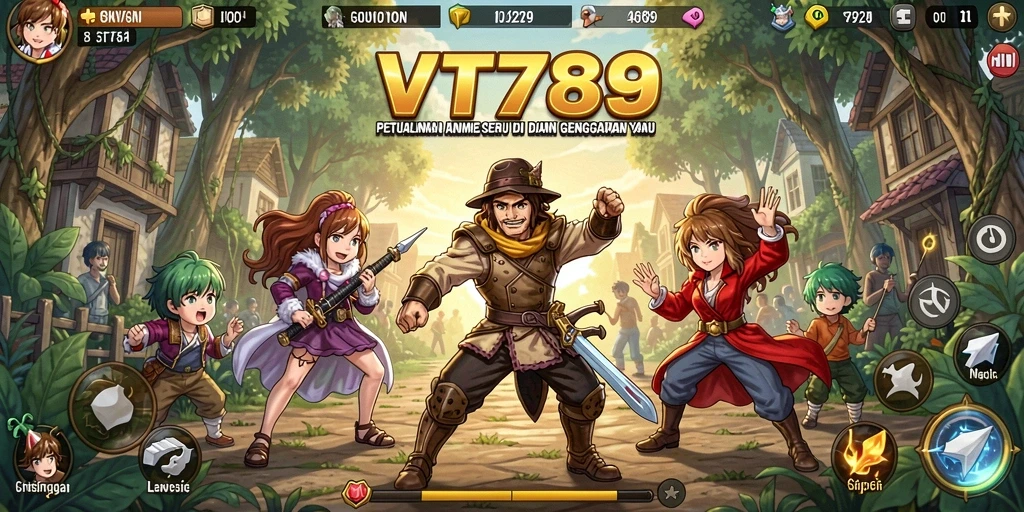 Tampilan gameplay VT789 yang menakjubkan dengan karakter Anime.