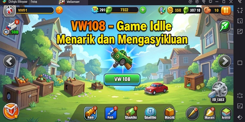 Screenshot gameplay VW108 yang menunjukkan interaksi seru dalam game Idle.
