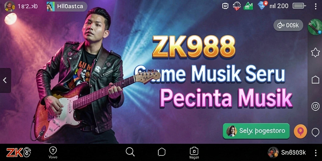 Screenshot gameplay ZK988 menampilkan momen seru saat bermain musik.